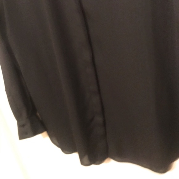 NWT sz 10 black ASOS button down shirt - Picture 4 of 9